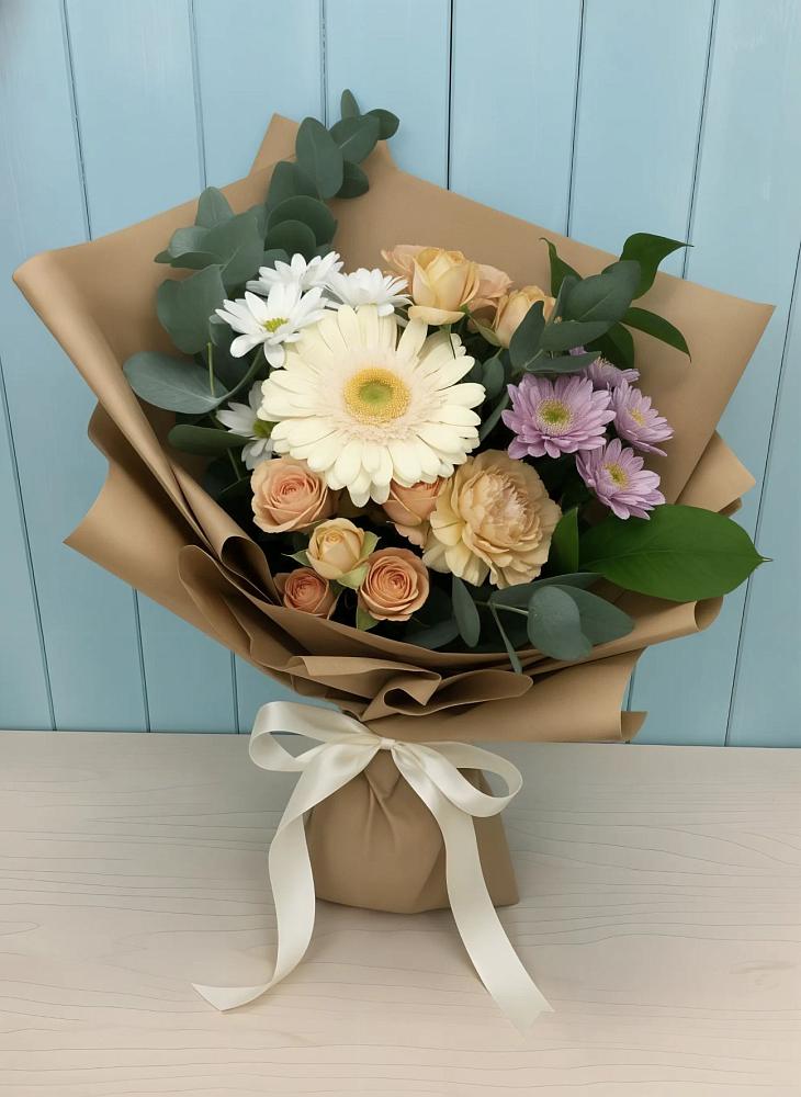 Букет цветов из: Герберы и Хризантемы в Сортавале