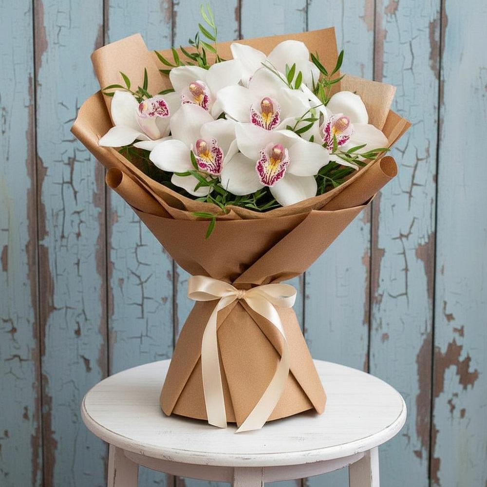 Букет цветов из: Орхидеи и Розы в Сортавале