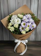 Букет цветов из:  Хризантемы и Розы в Сортавале