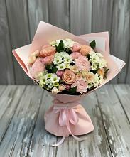 Букет цветов из:  Гвоздики, Розы и Хризантемы в Сортавале