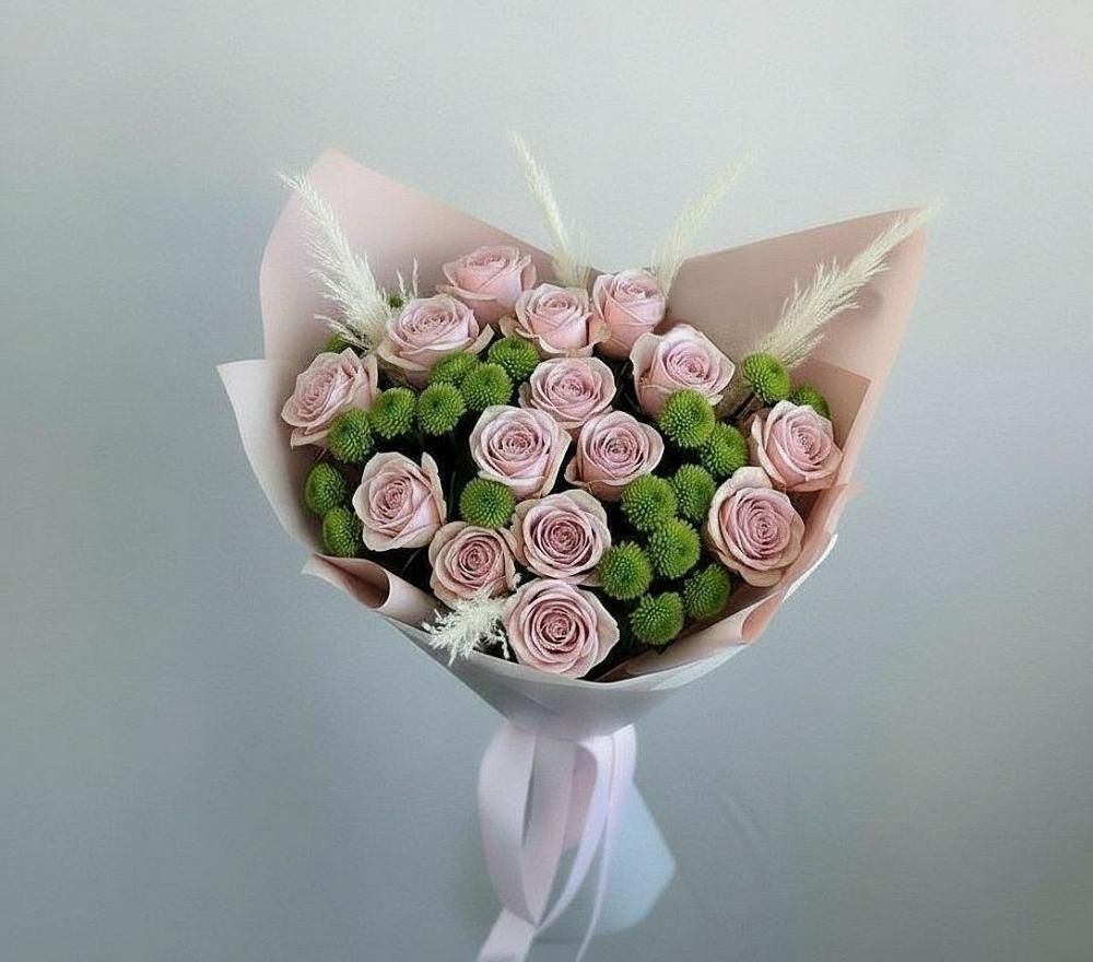 Букет цветов из: Розы и Хризантемы в Сортавале