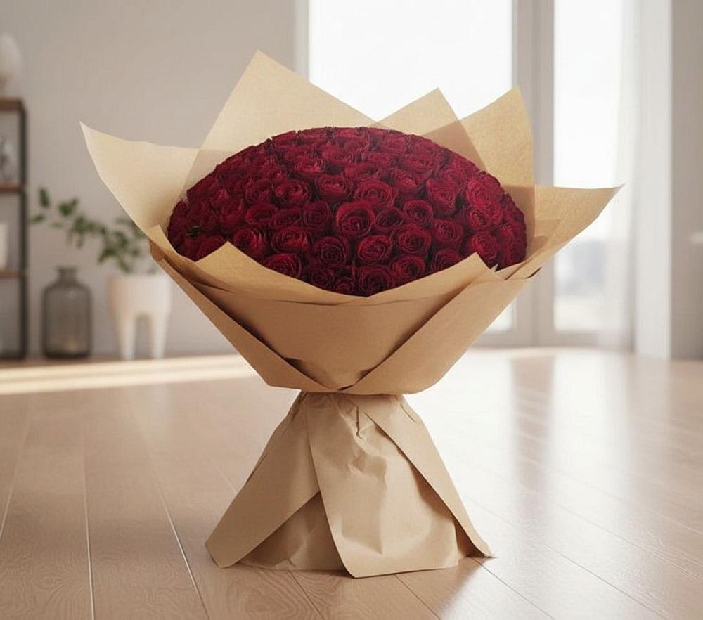 Букет 101 Красная роза в Сортавале