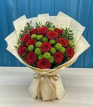 Букет цветов из:  Розы и Хризантемы в Сортавале