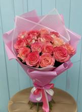Букет 15 Розовых роз Равель в Сортавале