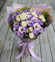 Букет цветов из:  Хризантемы и Розы в Сортавале